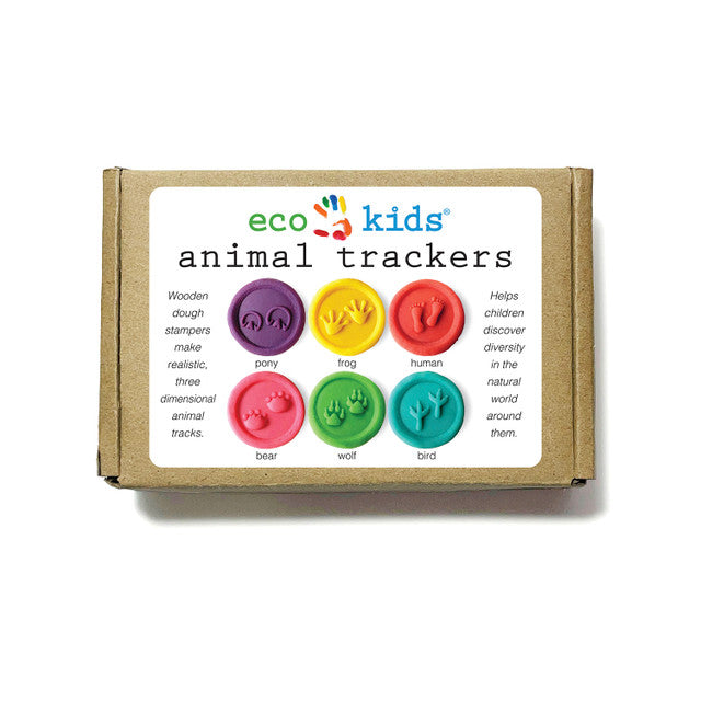 Animal Trackers – Wooden Dough Stampers – 6 Piece