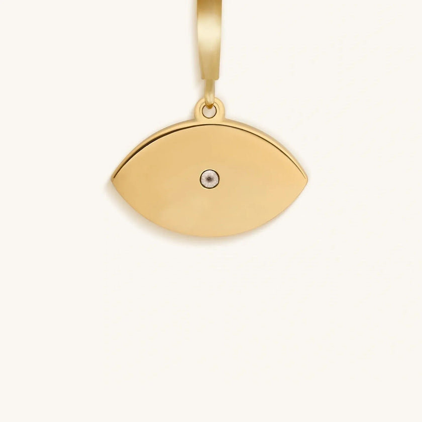 Vigilant Dreamer Evil Eye Mother of Pearl Engravable Charm