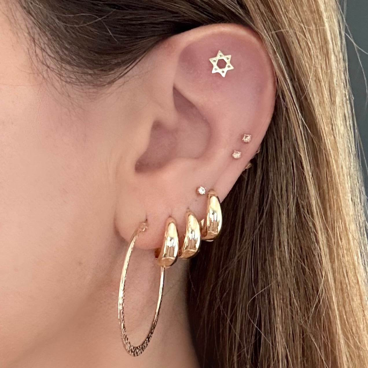 Star of David earrings