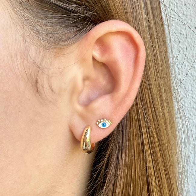 Evil eye stud earrings