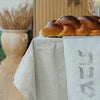 Minimalist Challah Cover Made from Premium Linen Fabric - Pure White Series