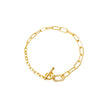 Pave Accented Toggle Multi Chain Bracelet