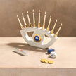 Brilliant Faith Ceramic Evil Eye Menorah