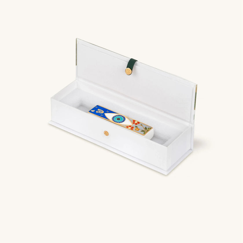 Blissful Horizons Ceramic Evil Eye Mezuzah