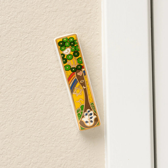 Grounded Presence Ceramic Tree of Life Mezuzah