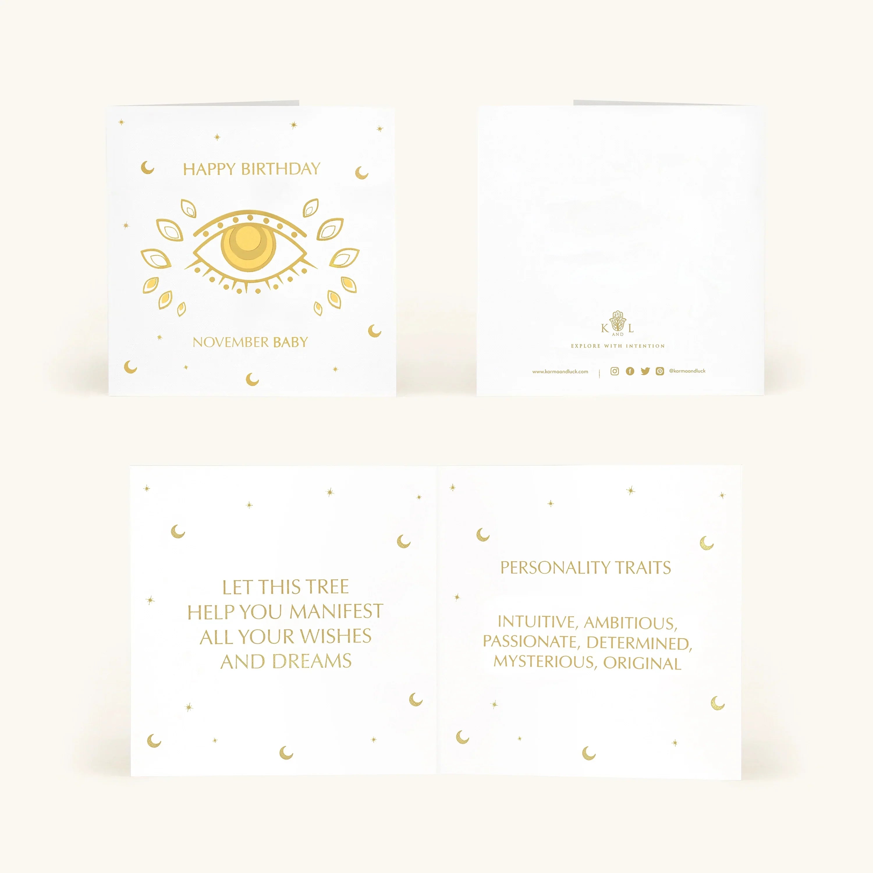 Illuminated Path Citrine November Birthday Tree