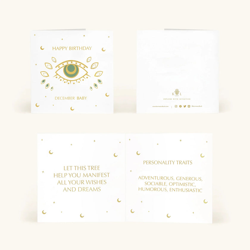 Soulful Existence Turquoise December Birthday Tree