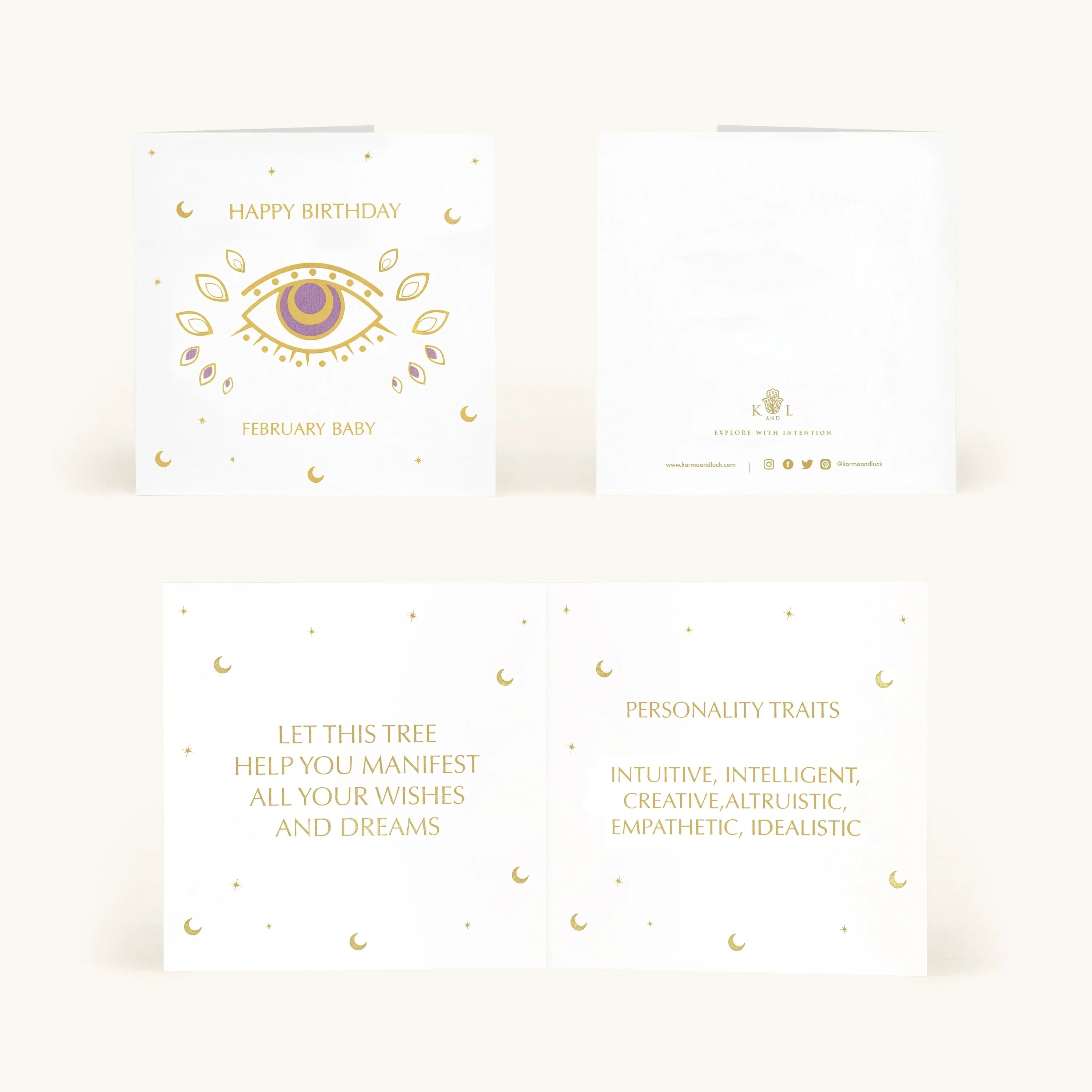 Compassionate Vibration Amethyst February Birthday Tree