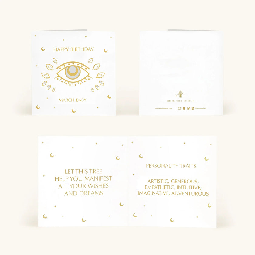 Joyful Radiance Aquamarine March Birthday Tree