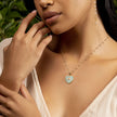 Serene Love - Jade Heart Diamond Evil Eye Necklace
