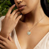 Serene Love - Jade Heart Diamond Evil Eye Necklace