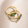 Kaleidoscope Soul Evil Eye Malachite Gold Ring