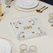 Golden Branch Square Matzah Plate