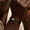 Opulent Security Men’s Evil Eye Black String Bracelet