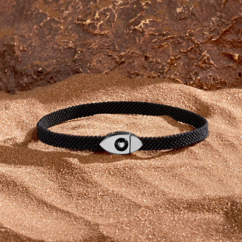 Opulent Security Men’s Evil Eye Black String Bracelet