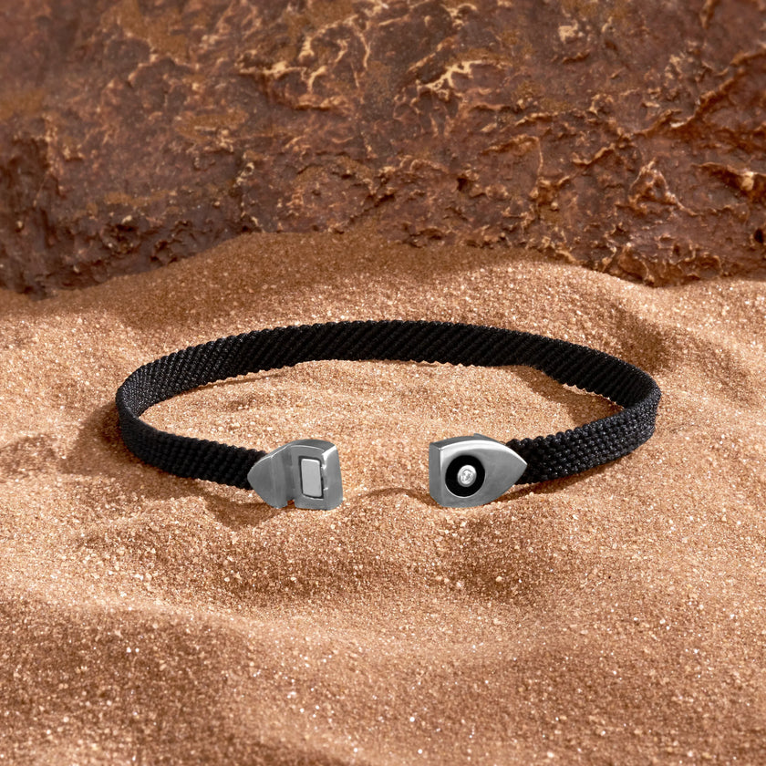 Opulent Security Men’s Evil Eye Black String Bracelet