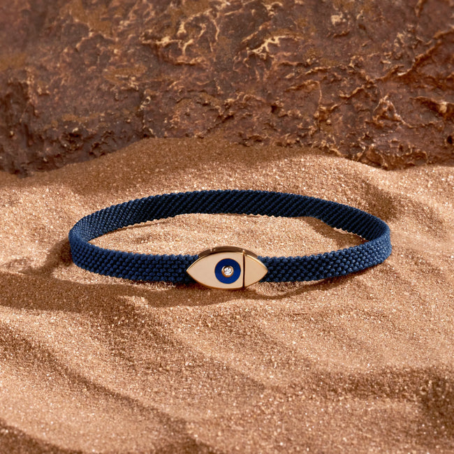 Men's Forward Vision Evil Eye Blue String Bracelet