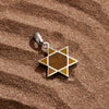 Ancestral Protector - Tiger’s Eye Star of David Charm