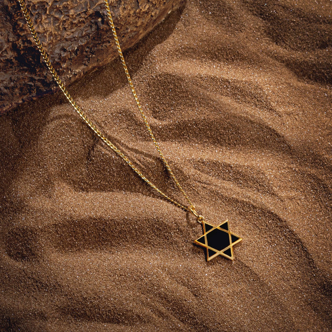 Grounded in Hope - Black Onyx Star of David Necklace