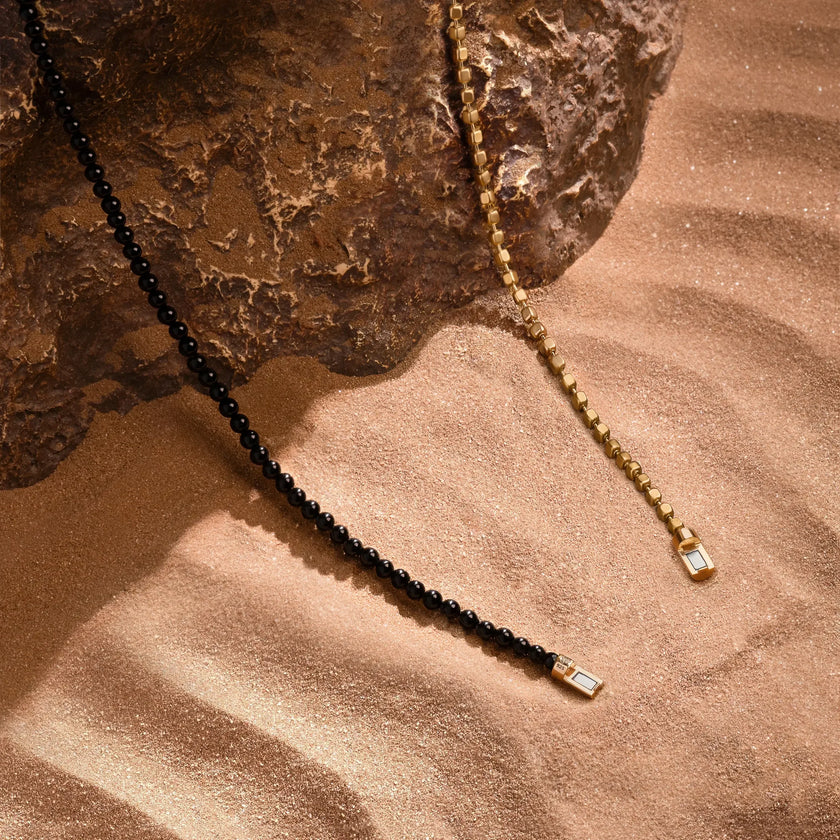Fearless Spirit Black Onyx Gold Chain