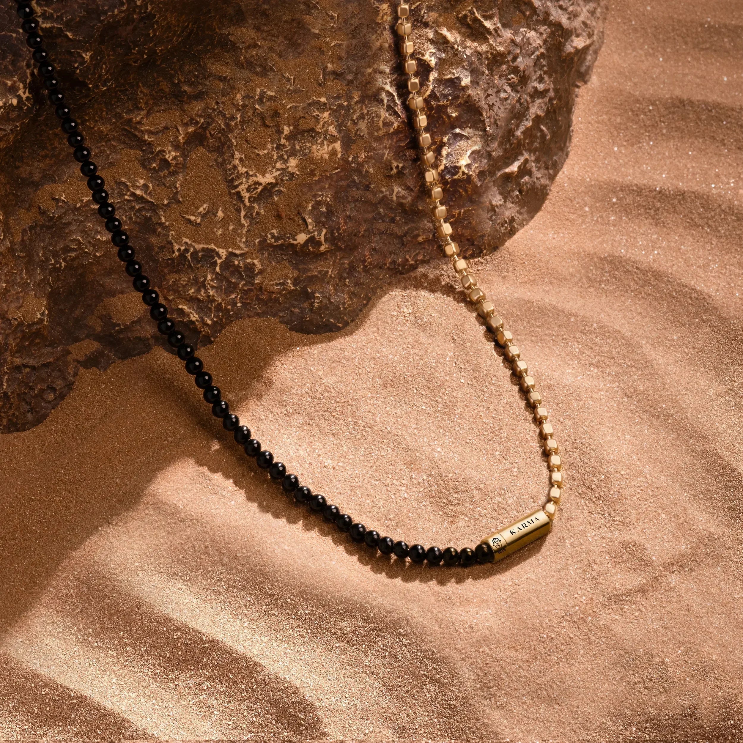 Fearless Spirit Black Onyx Gold Chain