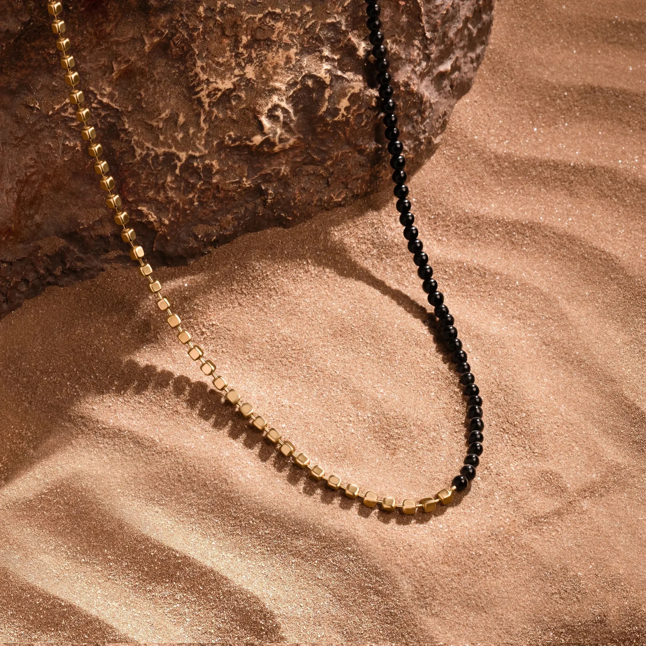 Fearless Spirit Black Onyx Gold Chain