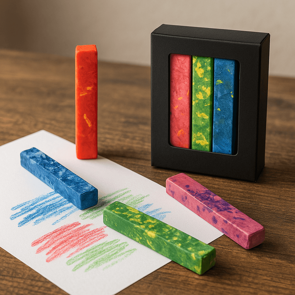 Handmade Marbled Beeswax Crayons