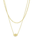Maya CZ Evil Eye Layered Necklace