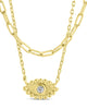Maya CZ Evil Eye Layered Necklace