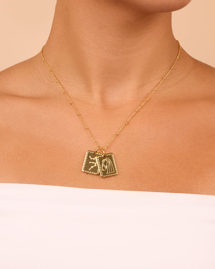 Zodiac Tag Necklace