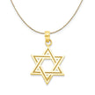 14k Yellow Gold Star of David Necklace