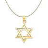 14k Yellow Gold Star of David Necklace