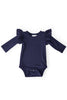 Navy L/S Flutter Bodysuit