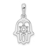 14k White Gold Polished Star of David Chamseh Pendant
