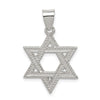 Sterling Silver Satin Textured Star of David Charm or Pendant