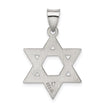 Sterling Silver Satin Textured Star of David Charm or Pendant