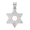 Sterling Silver Satin Textured Star of David Charm or Pendant