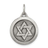 Sterling Silver Antiqued Star of David Medal, 17mm