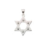 14K White Gold 1/5 CTW (SI1, G-H) Diamond Star of David Pendant, 26mm