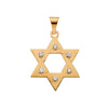 14K Yellow Gold 1/5 CTW (SI1, G-H) Diamond Star of David Pendant, 26mm