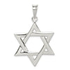 Sterling Silver Large Star Of David Pendant, 28 x 45mm