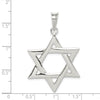 Sterling Silver Large Star Of David Pendant, 28 x 45mm
