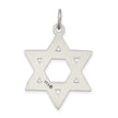 Sterling Silver Antiqued Star of David Pendant, 22 x 25mm (1 Inch)