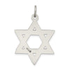 Sterling Silver Antiqued Star of David Pendant, 22 x 25mm (1 Inch)