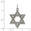 Sterling Silver Antiqued Star of David Pendant, 22 x 25mm (1 Inch)