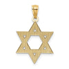 14k Yellow Gold Diamond-Cut Star of David Pendant, 16mm (5/8 Inch)