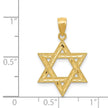 14k Yellow Gold Diamond-Cut Star of David Pendant, 16mm (5/8 Inch)