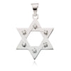 14k White Gold and Diamond Star of David Pendant, 19mm