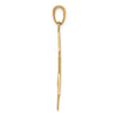 14k Yellow Gold Satin Star of David Pendant