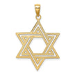 14k Yellow Gold Satin Star of David Pendant